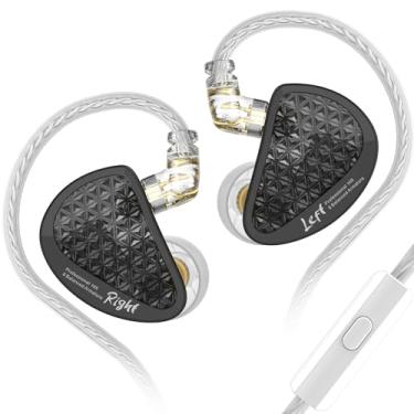 Imagem de Fones de ouvido intra-auriculares KZ AS16 Pro 8 Balance Armatures, fones de ouvido HiFi Music para gravação de estúdio, fones de ouvido de posicionamento de jogos de som estéreo (com microfone, preto