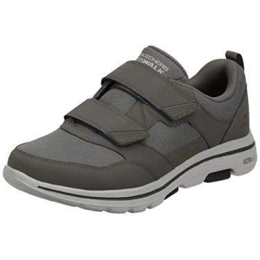 Imagem de Skechers GOwalk 5 Wistful Tênis de caminhada masculino atlético com velcro e espuma resfriada a ar, Caqui, 8.5