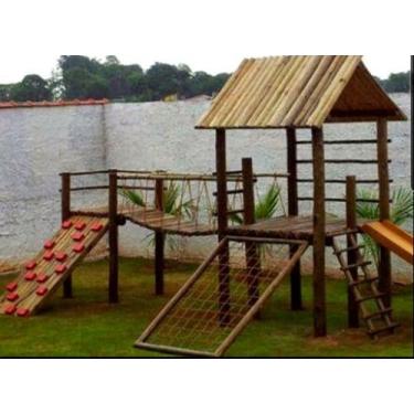 Imagem de parquinho de madeira eucalipto tratado - LAPLAYS