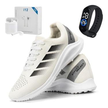 Imagem de Kit Tênis Ortopédico Masculino Academia Leve Fone E Relógio - Kart'men