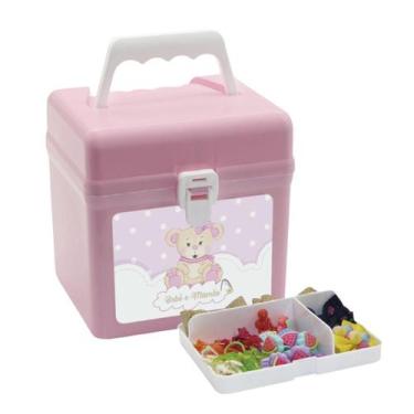 Imagem de Maleta Quadrada Bebe & Mamãe 15X15X16cm - Monte Líbano, Rosa