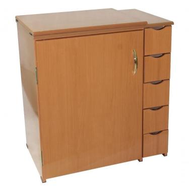 Imagem de Gabinete Luxo 5 Gavetas P/maquina De Costura Doméstica Cedro