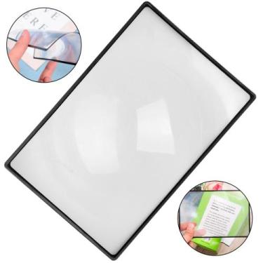 Imagem de Folha Plana Lupa Leitura Lente Aumento Amplia 3x - 18x12cm - Things Ne