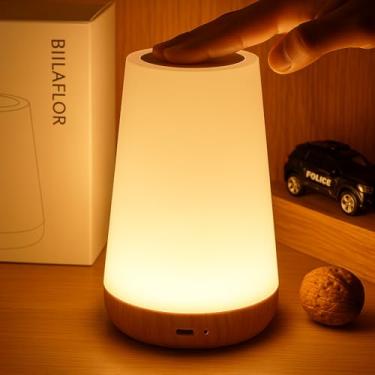 Imagem de Luminária de Mesa Portátil Abajur Adequada Para Quarto Sala Touch Sem Fio USB Iluminação Com Mudança de Cor - SHACK