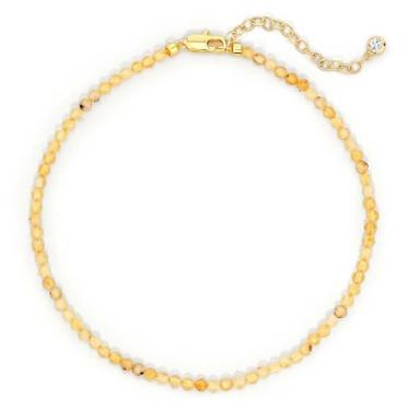 Imagem de DREMMY STUDIOS Tornozeleira feminina banhada a ouro 14 K, feita à mão, com contas, corrente de elos de contas para presente, Medium, Sem Pedra Preciosa