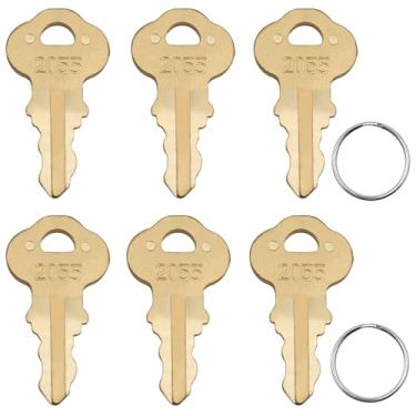 Imagem de Chave dispensadora de papel toalha, pacote com 6 chaves dispensadoras de papel higiênico 2055 com 2 chaveiros, chave de substituição compatível com Bradley Paper Towel Dispensers de sabão de papel