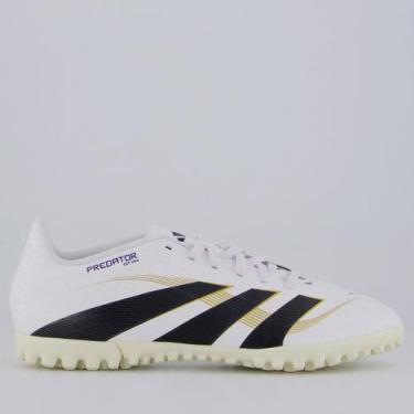 Imagem de Chuteira Adidas Predator Club Society Branca e Preta, 40