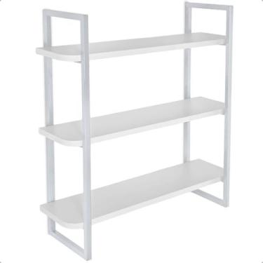 Imagem de Prateleira Tripla Nicho Alba Modelo Industrial Decoração Casa 60x15 - 