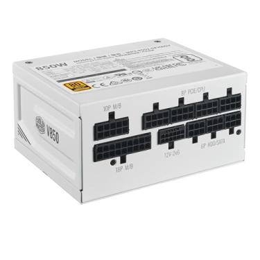 Imagem de Cooler Master V850 SFX Gold White Edition Full Modular, 850W, eficiência de ouro 80+, suporte ATX incluído, ventilador FDB silencioso, fator de forma SFX, 2.5"x4.9", MPY-8501-SFHAGV