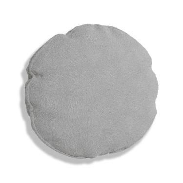 Imagem de Almofada Bolacha Redonda Cookie 40x40 Cm Veludo 7 Decor Prata