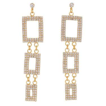 Imagem de Brinco Strass BC5009 - Akasaki, Dourado