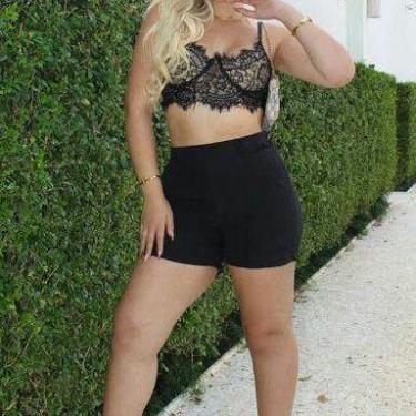 Imagem de Short feminino passante botão alfaiataria - Filó Modas, M, Verde bande