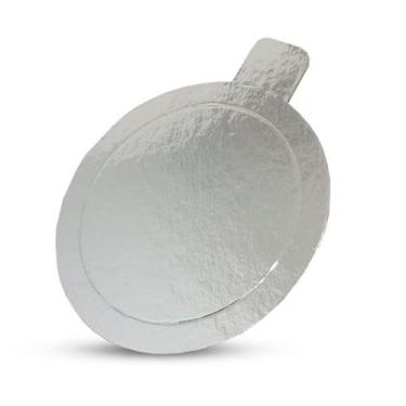 Imagem de 100 Base Laminada para Doces Redondo Nº10 Prateado - AAZ