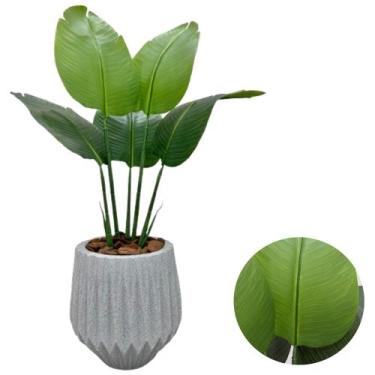 Imagem de Bananeira Artificial Com Vaso Origami Completo Casa Sala - PlantaImpor