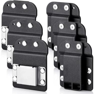 Imagem de Zonon Conjunto de 3 suportes de fita métrica para cinto, fita tática, clipe de cinto de baixo perfil, furadeira, combina com qualquer tipo de coldre com clipe para bolsas de ferramentas e bolsos