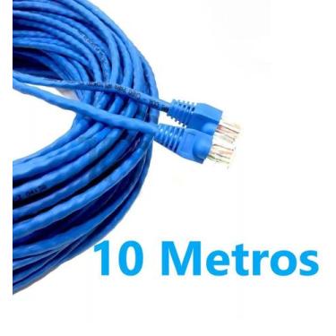 Imagem de Cabo de rede azul -- 10 Metros profissional -- CFTV -- Internet -- Mon
