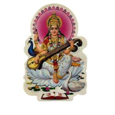 Imagem de Adsivo Deusa Saraswati 13 cm - Loja da Índia