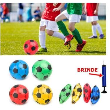 Imagem de Bola Vinil Dente De Leite Futebol + Bomba Inflas-50 Unidades - ART E F