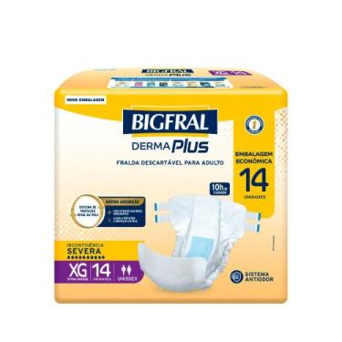 Imagem de Fralda Bigfral Derma Plus Econômica XG 14 Unidades, 1, 14, XG