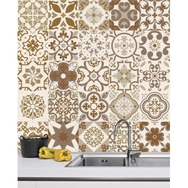 Imagem de Papel de Parede Cozinha Vintage 49unid. Adesivo Decorativo (mod.027) -