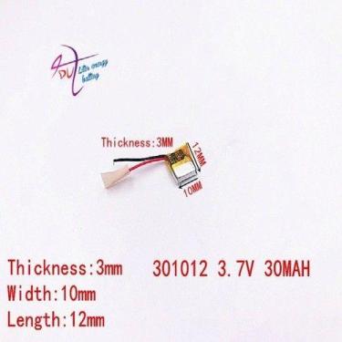 Imagem de (2 Pcs) Mini Micro Bateria 3,7v 30mah 3mm X 10mm X 12mm - bgb