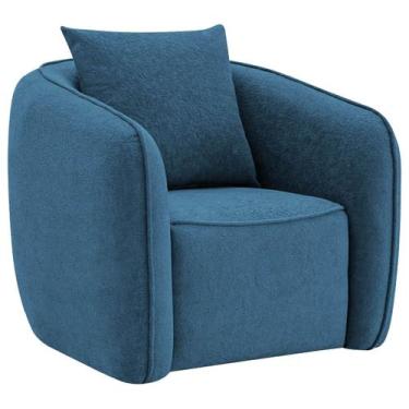 Imagem de Poltrona Decorativa Sala de Estar Recepção Florença Linho - Doce Sonho