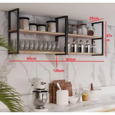Imagem de kit prateleira 120cm industrial Planejada - Dylon moveis