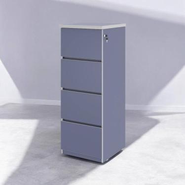 Imagem de Gaveteiro Arquivo 04 Gavetas Línea Azul