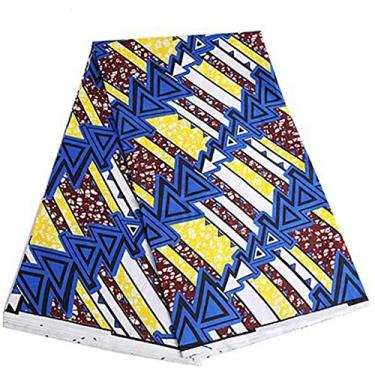Imagem de Cera Verdadeira Africana Tecido Africano Ankara Moda Garantida Cera Holandesa Real Tecido Africano Cera Batik Para Mulheres Cera Africana, Royal Blue, 3yards