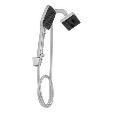 Imagem de Ducha De Parede Deca Retangular Cromada Com Chuveirinho