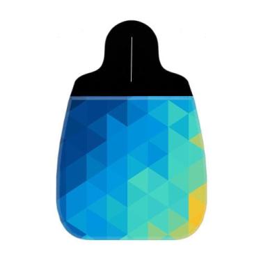 Imagem de Lixeira Lixinho Carro 1 Abstrato Azul Amarelo - Polo Cat