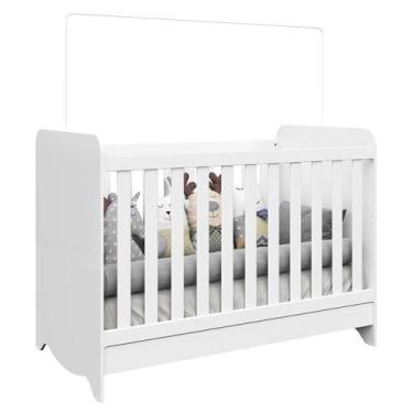 Imagem de Berço Americano Ben 3 em 1 - Móveis Peroba, Branco Brilho