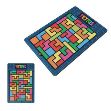 Imagem de Tabuleiro Educativo Tetris MDF com 40 Peças Coloridas - Bazar dos Quad