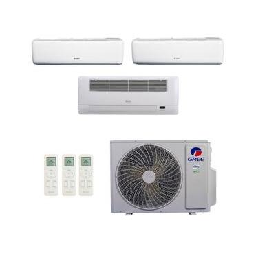 Imagem de Ar-Condicionado Multi Split Inverter R-32 Gree 30.000 (1x Evap HW 9.000 + 1x Evap HW 12.000 + 1x Evap Cassete 1 Via 22.000) Quente/Frio 220V