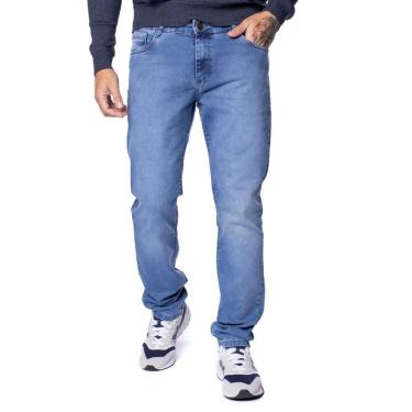 Imagem de Calça Jeans Masculina Pitt Slim Fit Azul Claro-Masculino