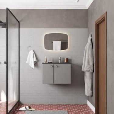 Imagem de Conjunto para Banheiro Aço Gabinete com Espelho Tarumã - Cozimax