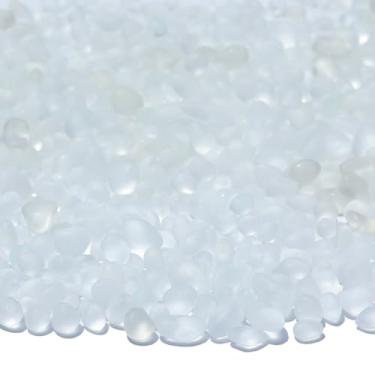 Imagem de QYGL Pedras de vidro marinho - pedras preciosas brancas de vidro fosco de 1,3 kg/1,315 g - perfeitas para pedras de aquário, cascalho de tanque de peixes, enchimentos de vasos, artesanato DIY de vidro