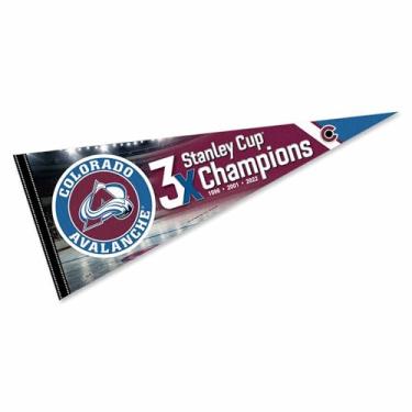 Imagem de WinCraft Bandeira da Flâmula 3 Time Cup Champions Colorado Avalanche