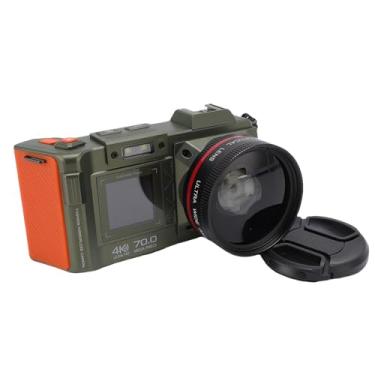 Imagem de Dpofirs Vídeo 4K de Câmera Digital de 70MP, Zoom 50x e Tela Dupla, Transferência Instantânea de Wifi, Flash de Sapato Quente, para Windows XP 7 Vista, Bateria de 2400mAh (Verde)