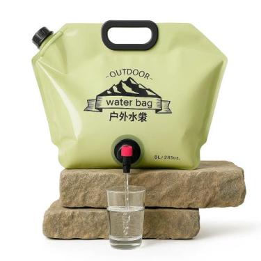 Imagem de Bolsa de Água Dobrável 8 Litros Portátil Mochila de Hidratação Acampam