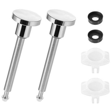 Imagem de Kits de reparo de desviador de bico de banheira prata 2 conjuntos de torneiras de banheira de chuveiro duráveis 2 hastes de válvula de desvio, 2 vedações de copo e 2 portas peças de reposição de