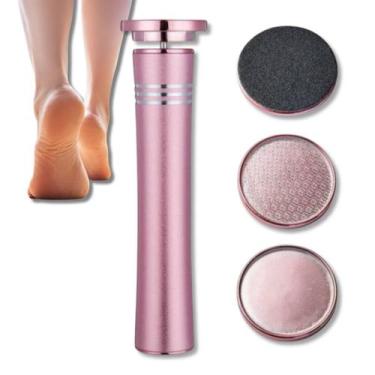 Imagem de Esfoliador de Pés Portátil Recarregável 3 Lixas USB Compacto e Ergonôm