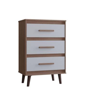 Imagem de Cômoda 3 Gavetas Pequena Mila Para Quartos E Closets - Savana-off White