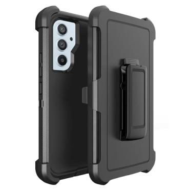 Imagem de Bisbkrar Capa para Samsung Galaxy A53 5G, capa de telefone [grau militar] 3 em 1 à prova de choque resistente, capa de proteção resistente (com clipe de cinto)