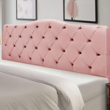 Imagem de Cabeceira Cama Box Estofada Madeira Queen Size Veneza - D'Julia, Rosa