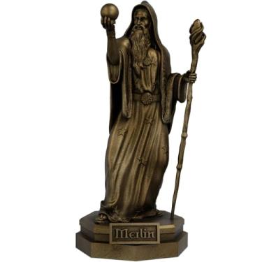 Imagem de Estátua Escultura Merlin - Grande Mago (Cor Ouro Velho)
