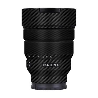 Imagem de Adesivo de lente de câmera para Sony FE 12-24 mm F4 G Macro Coat Wraps Película Protetora Vinil Decalque Skin 12-24 4 (Fibra de Carbono Preto)