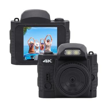 Imagem de VBESTLIFE Câmera Digital Minúscula, Câmera de Chaveiro, 64MP 4K HD Pequeno Gravador de Vídeo retrô, de Polegar Com 19 Efeitos de Filtro, 78 ° de Largura, Luz de Preenchimento de LED (Preto)