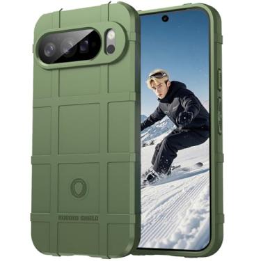 Imagem de Ephoou Capa Fina para Google Pixel 9 Pro XL, Série Rugged Shield Grau Militar à Prova de Choque e Proteção de Lente de Câmera para Google Pixel 9 Pro XL HD-Verde
