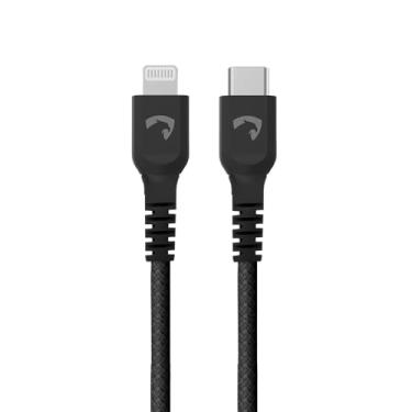 Imagem de AMET Cabo iPhone Lightning para USB-C, Certificado MFi, Carregamento 4× Mais Rápido, Nylon Trançado, acompanha Organizador de cabo, 1,2 mts, Preto